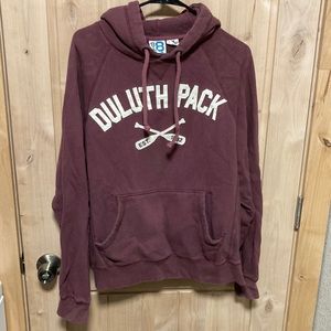 Maroon Duluth Pack sweatshirt
